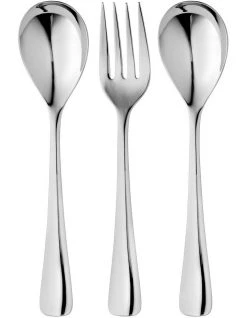 Cheapest ⭐ Robert Welch Malvern 3 Piece Bright Serving Set Silver ✔️