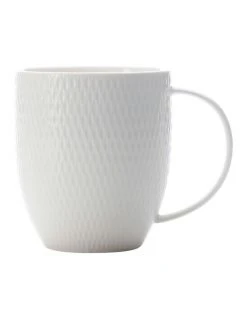 Cheapest ✔️ Maxwell & Williams White Basics 350ml Diamonds Coupe Mug 🤩