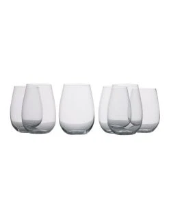 Flash Sale 😉 Maxwell & Williams Mansion Set of 6 500ml Stemless Wine Glass Gift Boxed ✨