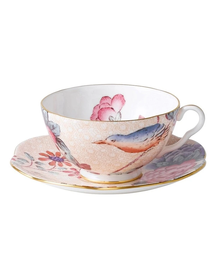 Brand new ✔️ Wedgwood Cuckoo Teacup & Saucer Peach ⭐ 1 Brand new ✔️ Wedgwood Cuckoo Teacup & Saucer Peach ⭐