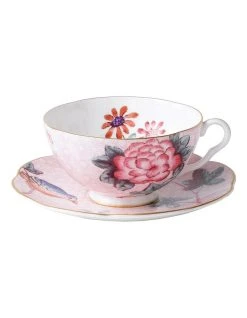 Discount 😀 Wedgwood Cuckoo Teacup & Saucer Pink ✔️