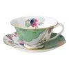Best deal 👍 Wedgwood Butterfly Bloom Teacup & Saucer Set Green 🌟