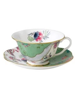 Best deal 👍 Wedgwood Butterfly Bloom Teacup & Saucer Set Green 🌟