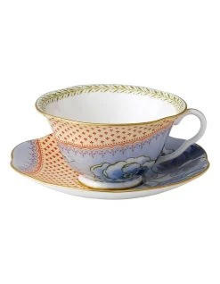 Deals 🎁 Wedgwood Butterfly Bloom Teacup & Saucer Blue ⌛