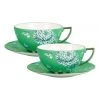 Cheap 🤩 Wedgwood Jasper Conran Teacup & Saucer Set of 2 Green 💯