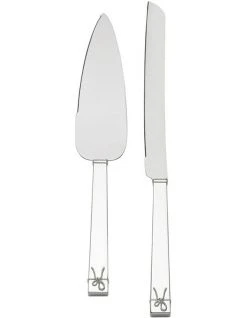 New ⌛ Wedgwood Vera Wang Love Knots Knife & Server ❤️