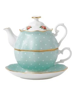 Best deal 👏 Royal Albert Polka Rose Teapot For One Green 🎉