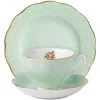 Discount 👍 Royal Albert Polka Rose Teacup Saucer & Plate Set Green 😉