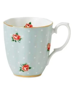 Deals ✔️ Royal Albert Polka Rose 400ml Vintage Mug Pale Green ⌛
