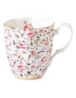 Cheapest 🎉 Royal Albert Rose Confetti 400ml Vintage Mug Pink/Purple ❤️