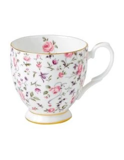 Wholesale ✨ Royal Albert Rose Confetti 300ml Vintage Mug Pink/Purple 😀