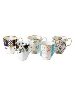 Top 10 ❤️ Royal Albert 100 Years (1900-40S) Set Of 5 Mugs Multicolour 👍