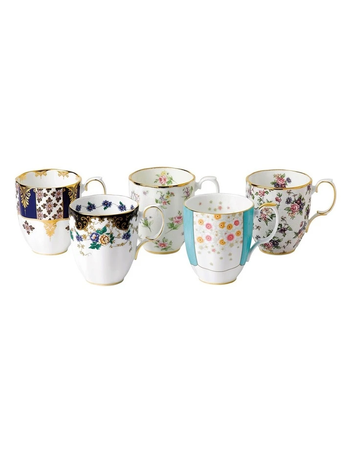 Top 10 ❤️ Royal Albert 100 Years (1900-40S) Set Of 5 Mugs Multicolour 👍 1 Top 10 ❤️ Royal Albert 100 Years (1900-40S) Set Of 5 Mugs Multicolour 👍