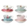 Best Sale 🎁 Royal Albert Vintage Mix Teacups & Saucers Set of 4 ❤️