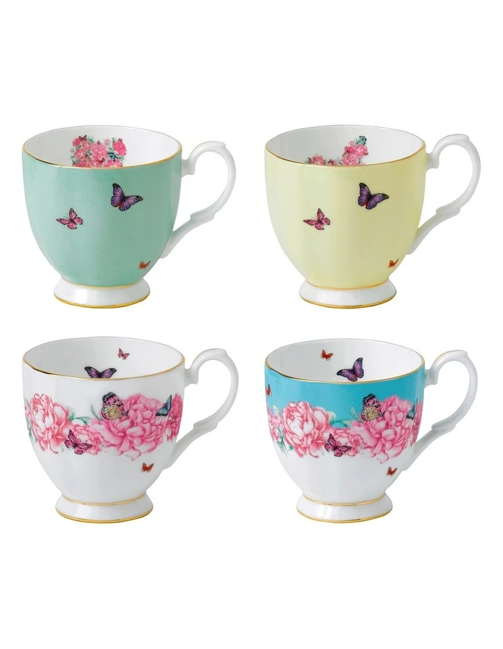 Flash Sale 🎁 Royal Albert Miranda Kerr 4pc Vintage Mug Set ✨ 1 Flash Sale 🎁 Royal Albert Miranda Kerr 4pc Vintage Mug Set ✨