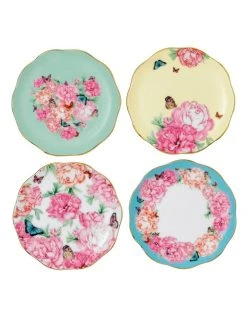 Flash Sale 🌟  Royal Albert Miranda Kerr 20cm Set of 4 Mixed Plates Multi ⌛