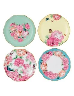 Budget ⭐ Royal Albert Miranda Kerr 11cm (Set of 4) Mini Plates Multicolour ❤️