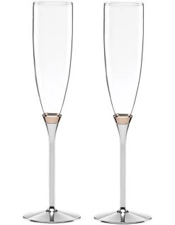 Promo 💯 Kate spade new york Rosy Glow Set of 2 Toasting Flute ⌛