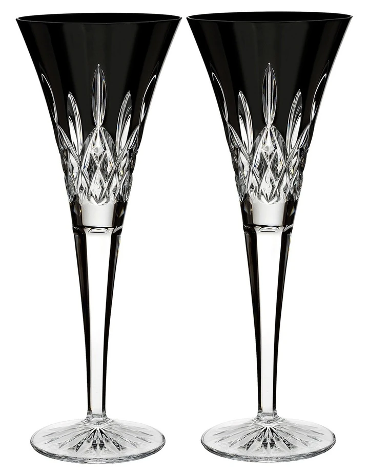 Hot Sale ๐ Waterford Lismore Set of 2 Flute Black โค๏ธ 1 Hot Sale ๐ Waterford Lismore Set of 2 Flute Black โค๏ธ