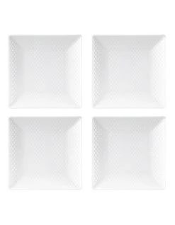 Flash Sale ⭐ Wedgwood Gio Square Plate 18cm Set of 4 👍
