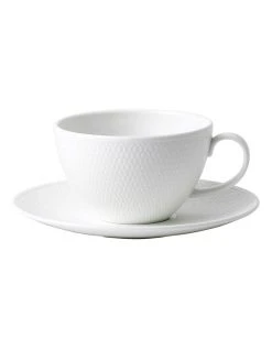 Best deal 🧨 Wedgwood Gio Teacup & Saucer White 🎉