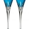 Outlet ✔️ Waterford Lismore Pops Aqua Set of 2 Flute 🔔