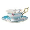Promo ⌛ Wedgwood Wonderlust Apple Blossom Teacup & Saucer Blue ✔️