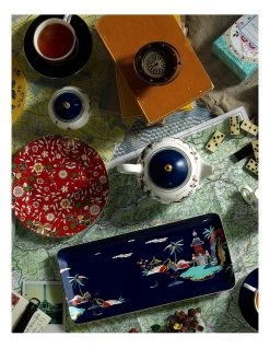 Deals 🧨 Wedgwood Wonderlust Blue Pagoda 3pc Tea Set 🥰 -Savor Home Store 599695750 2 720x928