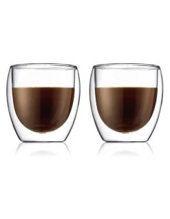 Discount ❤️ Bodum Pavina Double Wall Latte Glasses, Set of 2, 250ml 👏