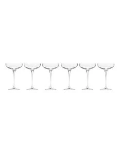 Promo ⌛ Krosno Harmony Set of 6 240ml Champagne Coupe ❤️