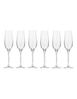 New 😉 Krosno Harmony Set of 6 180ml Champagne Flute ❤️