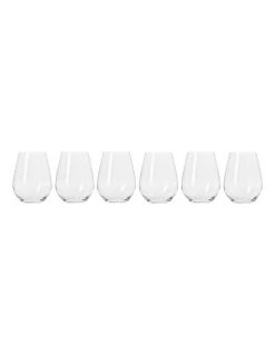 Cheapest ✔️ Krosno Harmony 6 Piece 400ml Stemless Wine Gift Boxed 🛒