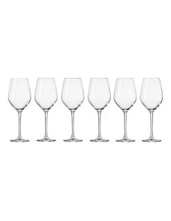 Outlet 🥰 Krosno Splendour 6 Piece 300ml Wine Glass Gift Boxed 👏