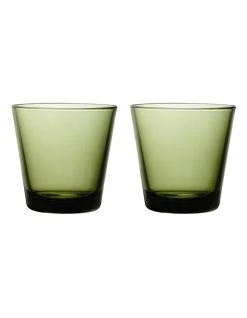 Budget 🎉 IITTALA Kartio Set of 2 Tumbler Moss Green ⌛