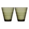 Brand new 😍 IITTALA Kastehelmi Set of 2 Tumbler Moss Green 🎉