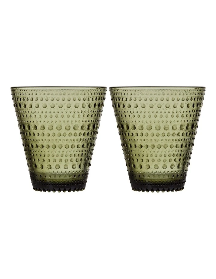 Brand new 😍 IITTALA Kastehelmi Set of 2 Tumbler Moss Green 🎉 1 Brand new 😍 IITTALA Kastehelmi Set of 2 Tumbler Moss Green 🎉