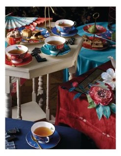 Best deal ❤️ Wedgwood Paeonia Blush Teacup & Saucer Set of 4 💯 -Savor Home Store 628280920 2 720x928