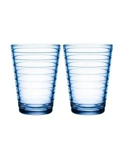 New 😍 IITTALA Aino Aalto Set of 2 Highball Aqua ✨