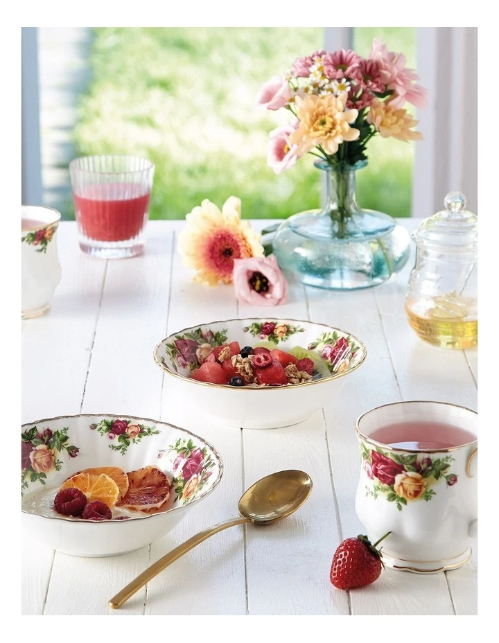 Promo ❤️ Royal Albert Old Country Roses Mug & Bowl Set of 4 White ⭐ 2 Promo ❤️ Royal Albert Old Country Roses Mug & Bowl Set of 4 White ⭐ - Image 2