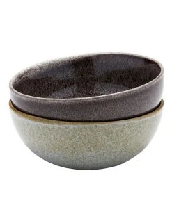 Cheap ✨ Salt&Pepper TOYKO 20x8cm Set of 2 Bowls Blue/Charcoal ⌛