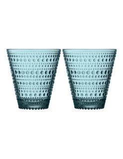 Brand new 😀 IITTALA Kastehelmi Set of 2 Tumbler Sea Blue ❤️