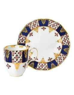 Deals 🎁 Royal Albert 100 Years Regency Blue Mug & 20cm Plate Set ❤️