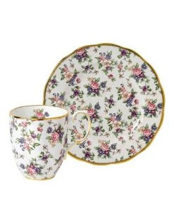 Best deal ⌛ Royal Albert 100 Years English Chintz Mug & 20cm Plate Set ❤️