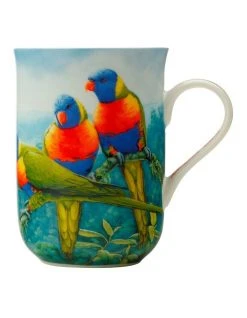 New 🥰 Maxwell & Williams Birds of Australia KC 10 Year Anniversary Lorikeet 300ml Mug 🔥