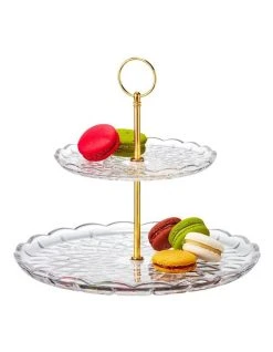 Best Sale ✨ Salt&Pepper Milan 2 Tiered Cake Stand Clear ⭐ -Savor Home Store 727632910 3 720x928