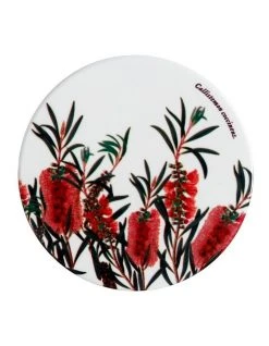 Flash Sale ❤️ Maxwell & Williams Royal Botanic Garden Bottlebrush 9.5cm Ceramic Round Coaster 🤩
