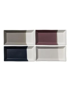 Outlet ✨ Royal Doulton Coffee Studio 4pc Rectangular Tray Set ✔️