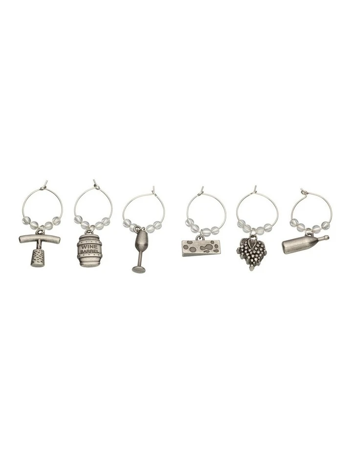 Discount 🥰 BarCraft 6 Piece Set Wine Charms 🔥 1 Discount 🥰 BarCraft 6 Piece Set Wine Charms 🔥