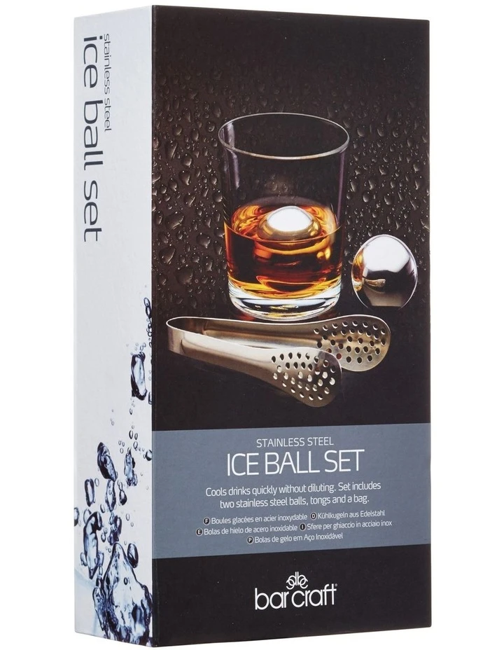 Promo ✔️ BarCraft Stainless Steel Ice Ball Gift Boxed 3 Piece Set ✨ 2 Promo ✔️ BarCraft Stainless Steel Ice Ball Gift Boxed 3 Piece Set ✨ - Image 2