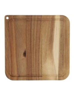Budget 🎉 Vue 25x25cm Cheese Board & 19.5cm Knife 3-Piece Set Natural ⌛